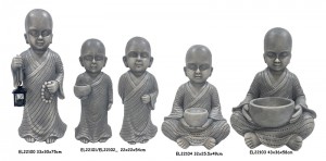 Serat liat MGO Shao Lin Monk Patung Figurines