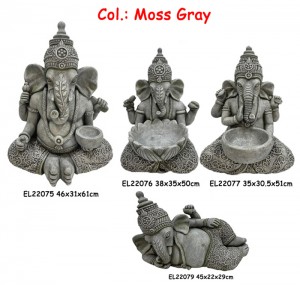 Fiber Clay MGO könnyű Ganesha szobrok függő panelek