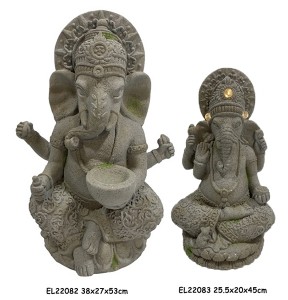 Fiber Clay MGO letvægts Ganesha-statuer hængende paneler