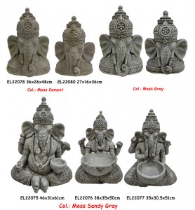 Molio pluošto MGO lengvos Ganesha statulos pakabinamos plokštės