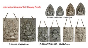 Fiber Clay MGO lätta Ganesha-statyer hängande paneler