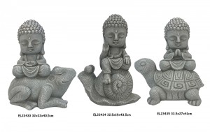 Fiber Clay MGO Cute Baby Buda amb figuretes d'elefants