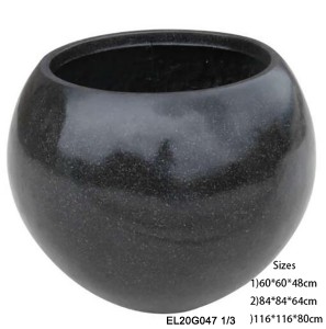 Argila de fibra leve esfera em forma de bola vasos de flores de jardim cerâmica