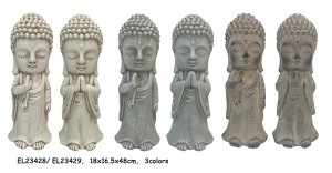 Fiber Clay MGO Lightweight Cute Baby Buddhas Playing Statues