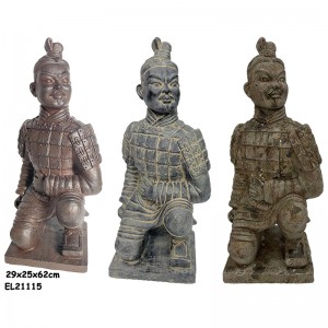 Nyepesi Fiber Clay MGO Kichina Terra-Cotta Warriors Sanamu Figurines
