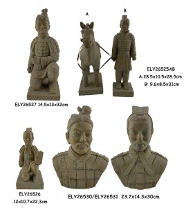 Lightweight Fiber Clay MGO Chinese Terra-Cotta Warriors  Statues Figurines