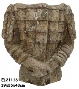 Lekkie doniczki z gliny włóknistej MGO z chińskimi wojownikami z terakoty