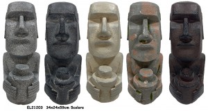 Леки статуи на Великденския остров от влакнеста глина MGO