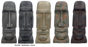 Fiber Clay MGO Lightweight Easter Island Statues