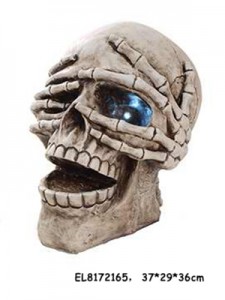 Resin Arts & Craft Halloween Skull Statues Decorations