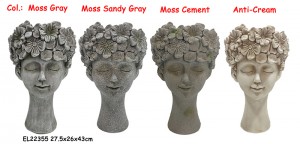 Fiber Clay Artigianali Artigianali MGO Flower Crown Girl Face Planter