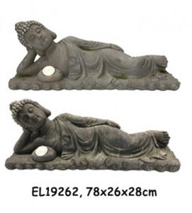 Fiber Clay Light Weight MGO Recling Buddha Figurines Statues