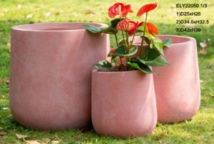 Fiber Clay Light Weight Vase Lipitsa tsa lipalesa Serapeng sa Pottery