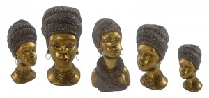 Resin Arts & Crafts Afrika Lady Bust imifanekiso yokuhombisa