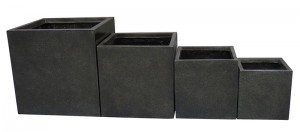 Fiber Clay ນ້ໍາຫນັກເບົາ Cube ເຄື່ອງປັ້ນດິນເຜົາ Garden Flowerpots