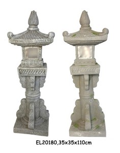 Fiber Clay Pesha e Lehtë Kopshti Pagoda Statues Dritat e Kopshtit