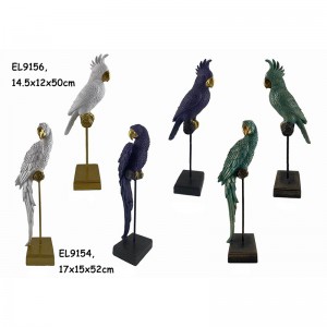 Уметност и занат од смоле Стоне скулптуре за папагаје