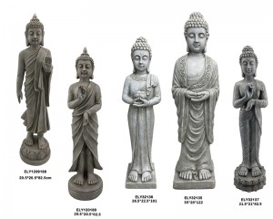 Fiber Clay Light Weight MGO Standing Buddha Liemahale Figures