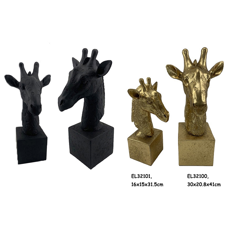 8Table top Africa Giraffe head bust figurines (1)