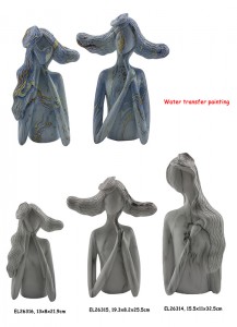 Resin Sanaa & Crafts Jedwali-juu Abstract Girl Figurines Bust Decoration
