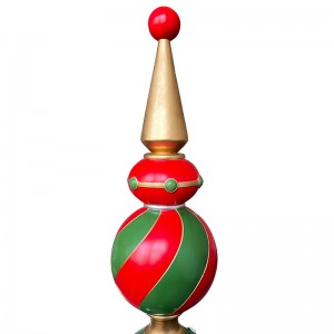 Resin Art & Craft New design 65inch Christmas Bell-balls Finial Decoration