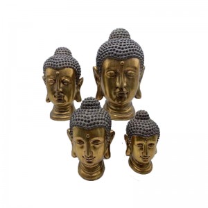 Классические фигурки головы Будды из смолы для декоративно-прикладного искусства