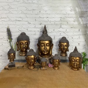 Resin Arts & Crafts Clasaigeach Buddha Head Figurines