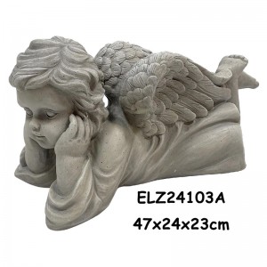Cherubic Charm Angelic Figurines სახლის დეკორი ანგელოზის ქანდაკებები ბაღის გაფორმება