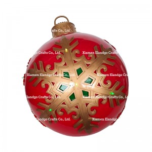 Haingo Krismasy Ball miaraka amin'ny LED Flash Light XMAS Holiday Decor Seasonal Products