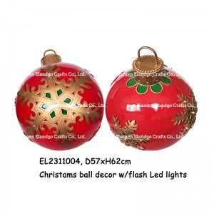 Божиќни украси за топки со LED блиц светилка Божиќни празнични сезонски производи