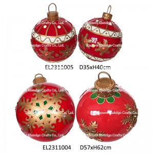 Christmas Ball Ornaments nrog LED Teeb Lub Teeb XMAS Hnub So Decor Cov Khoom Siv Caij Nyoog