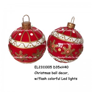 Ornaments Ball Christmas bi LED Flash Light XMAS Holiday Decor Berhemên Demsalî