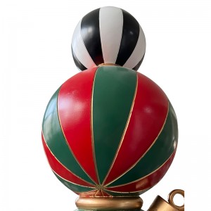 Résine Art & Craft nouveau design 69.7 pouces boules de noël décoration de fleuron