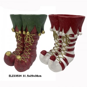 I-Resin Arts & Crafts Ama-Santa Boots Amabhuzu e-Clown Iziketi zesitsha sezimbali ezihlobisayo