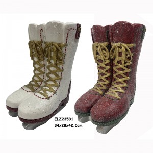Resin Seni & Kerajinan Santa Boots Badut Boots Skates Dekorasi pot kembang