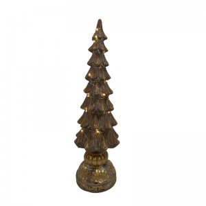 Pohon Natal Serat Lempung Kanthi Lampu Dekorasi Ngarep Dekorasi Musiman