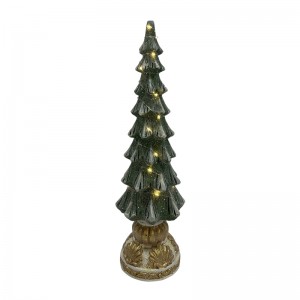 Árvores de Natal de fibra de argila com luzes decoração para casa decoração sazonal