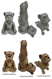 Statues légères de jardin d'animaux de yoga de l'argile MGO de fibre