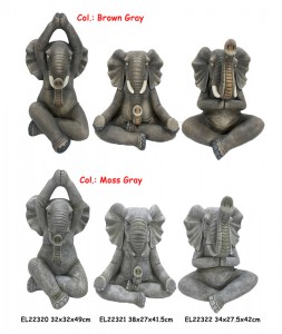 Легкі статуї тварин для йоги з волокнистої глини MGO