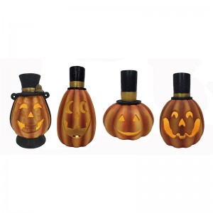 Resin Arts & Craft Halloween Colorful Spooky Pumpkin with Light Trick-Or-Treat Decorations indoor-outdoor statues