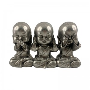 Класічныя камбінаваныя статуэткі Буды Шааліня са смалы Arts & Crafts