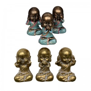 Figurines combinées de bouddhas Shaolin classiques en résine Arts & Crafts