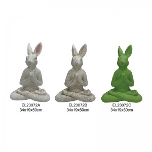 Linda colección de conejos de yoga Primavera Pascua Decoración de jardín Artículos diarios