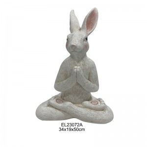 Simpatica collezione di conigli yoga Primavera Pasqua Decorazione del giardino Articoli quotidiani