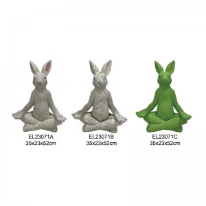 Cute Yoga Rabbit Collection Spring Easter Garden Decoration Daily Items