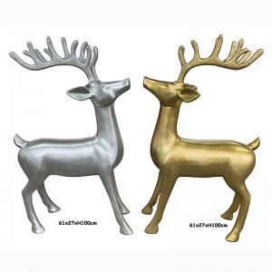 Resina Artesanía e Artesanía Estatuas de combinación de renos abstractos de Nadal