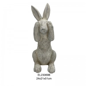 Easter See No Rabbit Statues Spring Home and Garden Decoration Cute Rabbit