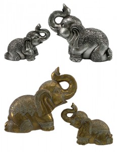 Bougeoirs en résine faits à la main, figurines d'éléphant de table, artisanat