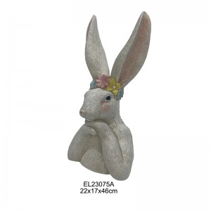 Figurines de lapin enchanteresses tenant des œufs de pâques, lapin tenant des carottes, lapin drôle, décoration de la maison et du jardin