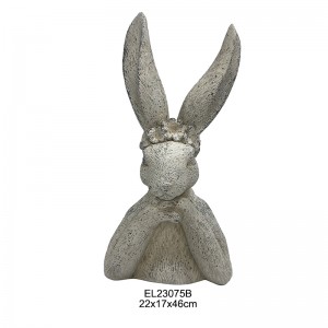 lepidus Rabbit Figurines habe Paschae Ova Rabbit Carrots Funny Bunny Decorate Home and Garden